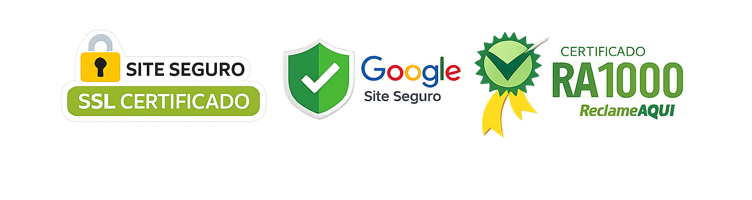 Compra segura: SSL Certificado, Google Site Seguro e RA1000 Reclame Aqui